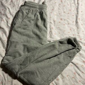 Kids Cozy Gray Cuffed Sweat Pants